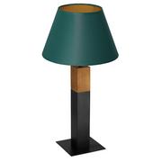 Lampy stojące - Luminex Table lamps 3600 Lampa stołowa lampka 1X60W E27 czarny/naturalny/zielony/złoty - miniaturka - grafika 1