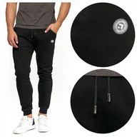 Dresy męskie - Czarne DRESOWE SPODNIE MĘSKIE Wygodne Dresy MORAJ r. XXL - miniaturka - grafika 1