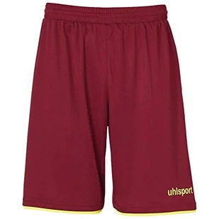 uhlsport Szorty dziecięce unisex czerwony bordowy/żółty fluorescencyjny 140 - Spodenki damskie - miniaturka - grafika 1