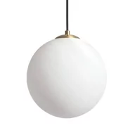 Lampy sufitowe - Wisząca lampa kula Lazzur ABR-LWL-E27 Abruzzo metal szkło biały złoty - miniaturka - grafika 1