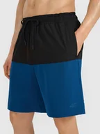 Stroje kąpielowe - Męskie szorty plażowe kąpielowe z wewnętrznymi majtkami siatkowymi 4F 4FWSS25UBDSM135-46S Zielony Roz. M - miniaturka - grafika 1