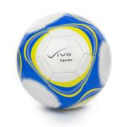 Piłka nożna - Piłka nożna Vivo Equipe biało-żółto-niebieska, rozmiar 5 - miniaturka - grafika 1