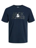 Koszulki męskie - Jack & Jones Koszulka "Jacula" w kolorze granatowym - miniaturka - grafika 1