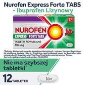 Przeziębienie i grypa - RECKITT BENCKISER POLAND S.A. RECKITT BENCKISER POLAND S.A Nurofen Express Forte Tabs 400 mg 12 tabletek - miniaturka - grafika 1