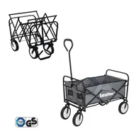 Taczki - Leziter Składany wózek plażowy ogrodowy szary - miniaturka - grafika 1