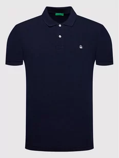 Benetton United Colors Of Polo 3089J3179 Granatowy Regular Fit - Koszulki męskie - miniaturka - grafika 1