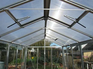 VITAVIA szklarnia ogrodowa Zeus 13800, srebrna - (13,8 m2; 2,56 x 5,38 m) + baza - Szklarnie ogrodowe - miniaturka - grafika 6