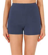 Legginsy - Legginsy damskie getry szorty kolarki bawełna MS10-358 Niebieski L - miniaturka - grafika 1