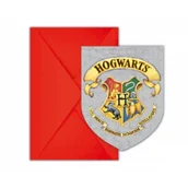 Kartki okolicznościowe i zaproszenia - Zaproszenia Harry Potter Hogwarts House 6szt. - Godan - miniaturka - grafika 1
