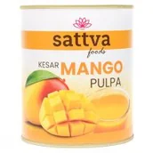 Koncentraty warzywne, przeciery - Sattva Foods Kesar pulpa z mango 800 g - miniaturka - grafika 1