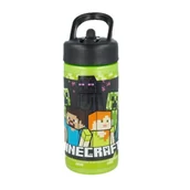 Bidony dla dzieci - Bidon dziecięcy ze słomką Minecraft  z uchwytem 410ml - miniaturka - grafika 1