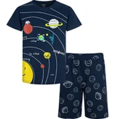 Piżamy chłopięce - Piżama z krótkim rękawem dla chłopca, z układem słonecznym, granatowa 9-13 lat - miniaturka - grafika 1