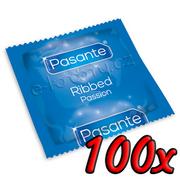 Prezerwatywy - Pasante Ribbed Passion 100 pack - miniaturka - grafika 1