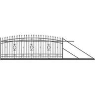 Ogrodzenia - Polbram Brama przesuwna Verona 4x1,6 m prawa antracytowa - miniaturka - grafika 1