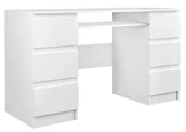 Biurka dla dzieci - Białe duże biurko w stylu nowoczesnym M4-T54 - miniaturka - grafika 1