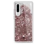 Etui i futerały do telefonów - Hama White Diamonds Sparkle Case Huawei P30 Różowo-Złoty Serca - miniaturka - grafika 1