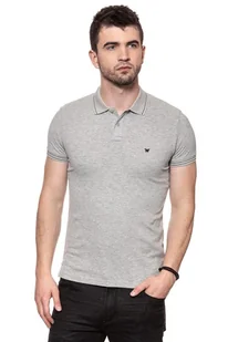 Wrangler, Koszulka polo męska, S/S Polo Mid Grey Mel W7B58K437, rozmiar S - Koszulki męskie - miniaturka - grafika 1