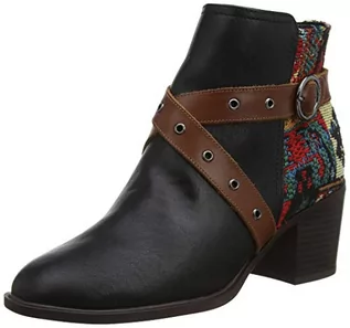 Botki damskie - Desigual Damskie buty Alaska Tapestry botki, Czarny Black 2000, 41 EU - grafika 1