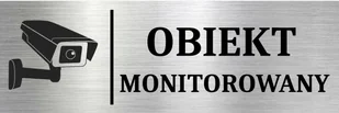 Tabliczka Informująca Ostrzegawcza OBIEKT MONITOROWANY MONITORING 15x10 - Tablice i flipcharty - miniaturka - grafika 1