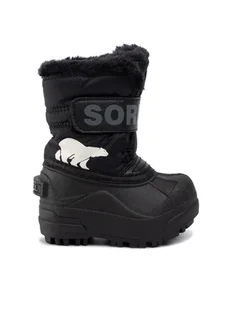 Sorel Śniegowce Toddler Snow Commander NV1960 Czarny - Buty dla chłopców - miniaturka - grafika 1