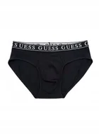 Majtki męskie - GUESS CZARNE BAWEŁNIANE SLIPY Z LOGOWANĄ GUMĄ L GMA - miniaturka - grafika 1