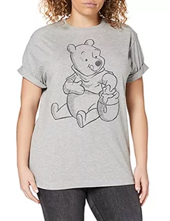 Koszulki i topy damskie - Disney Damska koszulka "Winnie The Pooh Sketch", Szary (szary Marl Spo), 36 - grafika 1