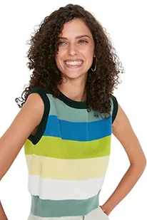 TRENDYOL Damska bluza Triko Süveter z kolorową bluzą, zielona, M, zielony, M - Bluzy damskie - miniaturka - grafika 1