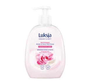 LUKSJA Creamy & Soft Kremowe mydło w płynie Róża i Proteiny mleka, 500ml - Mydła - miniaturka - grafika 1