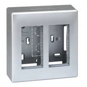 Inne akcesoria elektryczne - Obudowa natynkowa SIMON 500 2×S500 aluminium - miniaturka - grafika 1