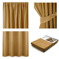 Zasłony - AmeliaHome Zasłona Blackout Oxford Pleat musztardowy, 140 x 245 cm - miniaturka - grafika 1