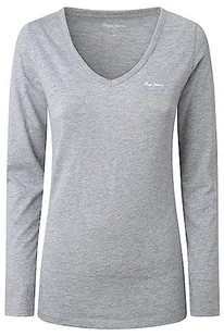 Pepe Jeans Damska koszulka Corine L/S, 933grey Marl, S - Koszulki i topy damskie - miniaturka - grafika 1