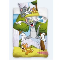 Pościel dla dzieci - Carbotex, Pościel dziecięca, bawełniana, Tom&Jerry, 160x200 cm - miniaturka - grafika 1
