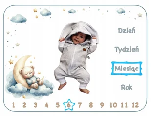 FOTO MATA DO ZDJĘĆ DZIECKA Z MISIEM +DWIE RAMKI GOTOWY DO WRĘCZENIA PREZENT - Koce i narzuty dla dzieci - miniaturka - grafika 1
