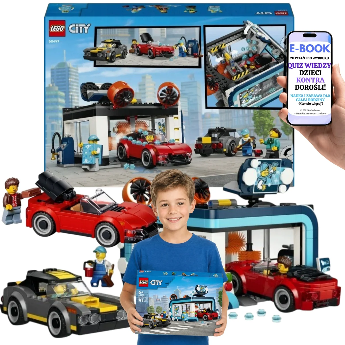 LEGO CITY Automatyczna myjnia samochodowa Na Mikołajki i Boże Narodzenie 60497 Dla Dziecka LEGO CITY