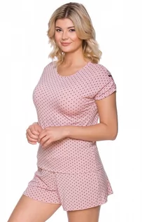 Piżamy damskie - 338 piżama damska, Kolor różowy-wzór, Rozmiar M, Lupoline - grafika 1