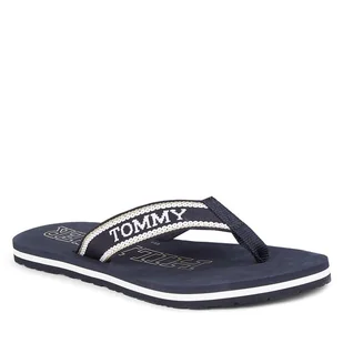 Japonki Tommy Hilfiger Hilfiger Beach Sandal FW0FW07905 Space Blue DW6 - Klapki i japonki damskie - miniaturka - grafika 1
