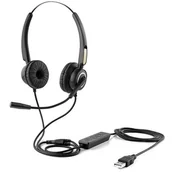 Słuchawki - Mozos VH510D-USB Czarny - miniaturka - grafika 1