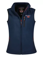Kamizelki damskie - Geographical Norway Kamizelka softshellowa w kolorze granatowym - miniaturka - grafika 1