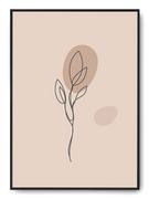 Plakaty - Plakat r A4 21x30 cm Kwiat Rysunek Szkic Grafika - miniaturka - grafika 1