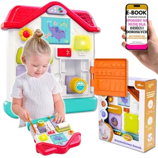 Interaktywny Domek Sensoryczny DUMEL dla Dzieci Zręcznościowy Domek Światło i Dźwięk PREZENT ŚWIĄTECZNY DLA WNUCZKI WNUCZKA + EBOOK-3 - Zabawki interaktywne dla dzieci - miniaturka - grafika 1