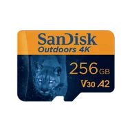 Karty pamięci - SanDisk Outdoors 4K MicroSDXC UHS-I Card with SD Adapter - 256GB - SDSQXAV-256G-GN6VA - miniaturka - grafika 1
