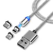 Kable USB - Kabel USB magnetyczny 3w1 micro USB / USB-C / Lightning VA0017 VAYOX - miniaturka - grafika 1