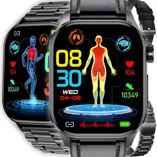 SMARTWATCH ZEGAREK MĘSKI POMIAR CUKRU EKG CIŚNIENIE ROZMOWY MENU POLSKIE - Smartwatch - miniaturka - grafika 1
