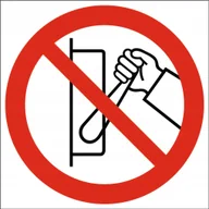 Akcesoria BHP - Tabliczka ZAKAZ URUCHAMIANIA URZĄDZENIA MASZYNY 10x10cm PCV 1mm - miniaturka - grafika 1