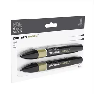 Winsor & Newton, zestaw Promarker, złoty, 2 sztuki - Kredki, ołówki, pastele i pisaki - miniaturka - grafika 1