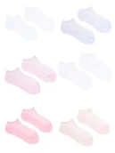Skarpetki dla dzieci - Skarpety stopki dziewczęce basic ażurowe 6PAK 17-19 - miniaturka - grafika 1