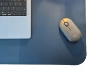 Podkładki na biurko - Podkładka na biurko skóra naturalna granatowa 1,6mm 100x40 - miniaturka - grafika 1