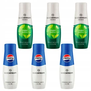6x SYROP SODASTREAM 3x PEPSI Cola + 3x MOJITO MOHITO Koncentrat do Wody - Syropy i koncentraty owocowe - miniaturka - grafika 1