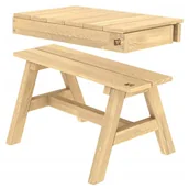 Stoliki dla dzieci - TP Toys Drewniany Stolik Ogrodowy Z Ławką Dla Dzieci Do Domków Ogrodowych - miniaturka - grafika 1
