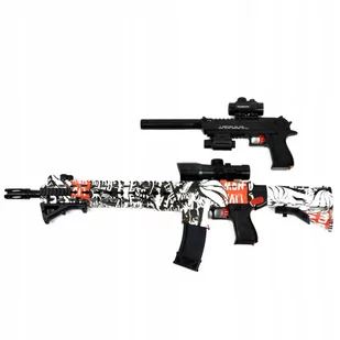 KARABIN PISTOLET AUTOMAT KULKI ZELOWE BEZPIECZNY - Zabawki militarne - miniaturka - grafika 1
